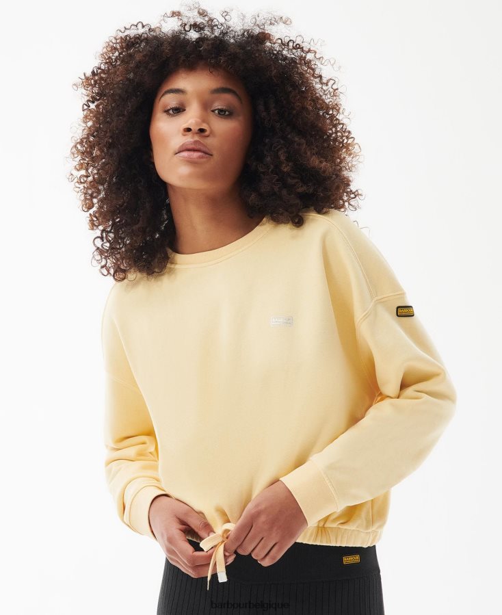 vêtements Barbour sweat anderson jaune doux femmes T2L6ZP2012