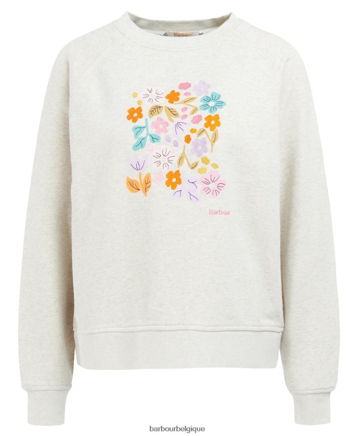 vêtements Barbour sweat azalée nuage de marne femmes T2L6ZP1990