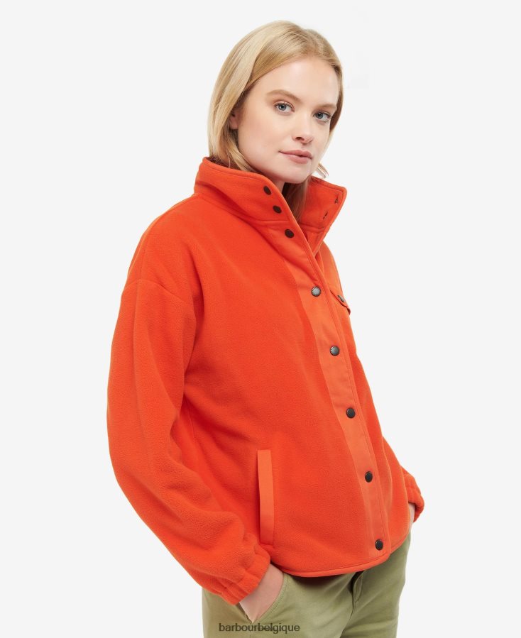 vêtements Barbour sweat baysdale feu femmes T2L6ZP2018