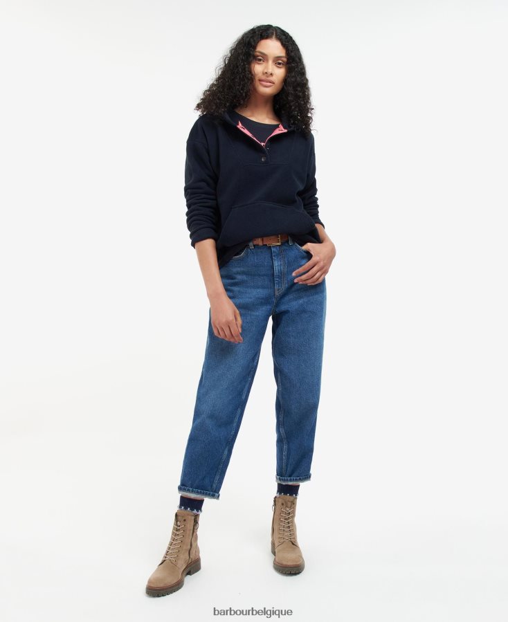 vêtements Barbour sweat à capuche Adria marine classique femmes T2L6ZP2026