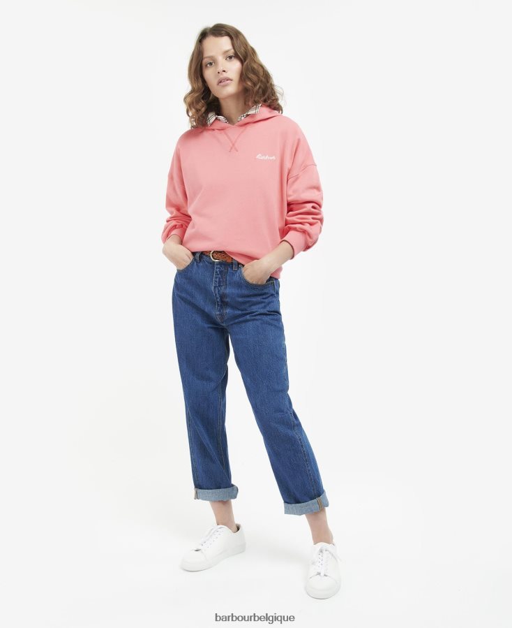 vêtements Barbour sweat à capuche kenmore poinçon rose femmes T2L6ZP2030