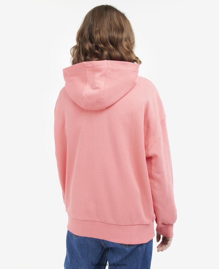 vêtements Barbour sweat à capuche kenmore poinçon rose femmes T2L6ZP2030