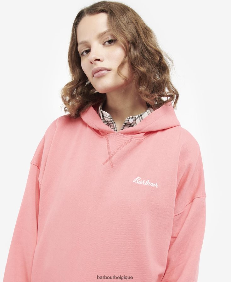 vêtements Barbour sweat à capuche kenmore poinçon rose femmes T2L6ZP2030