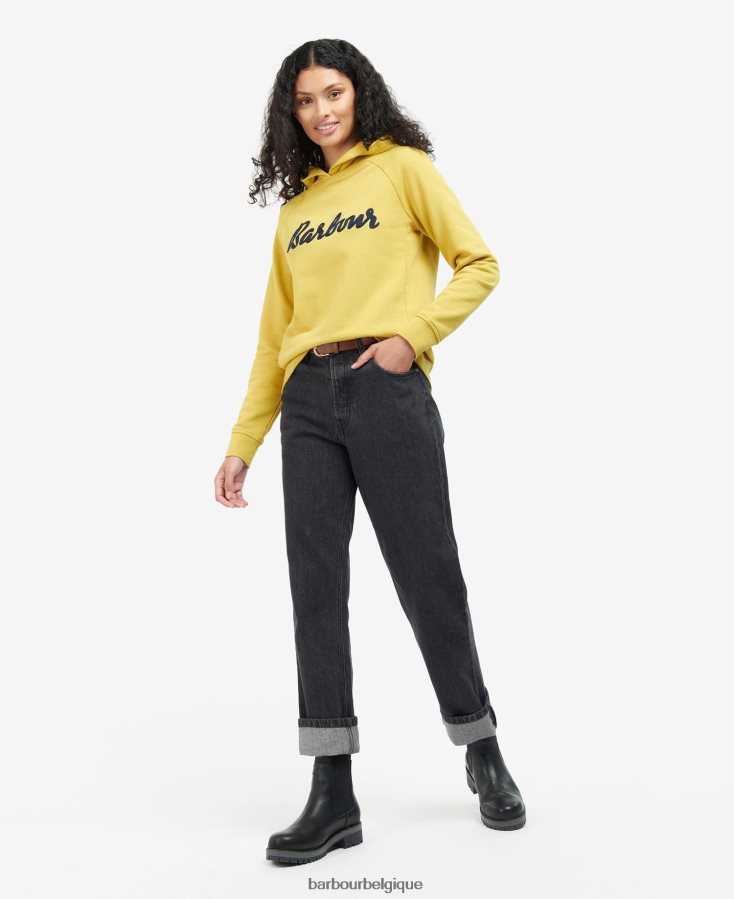 vêtements Barbour sweat à capuche otterburn rose d\'hiver femmes T2L6ZP2033