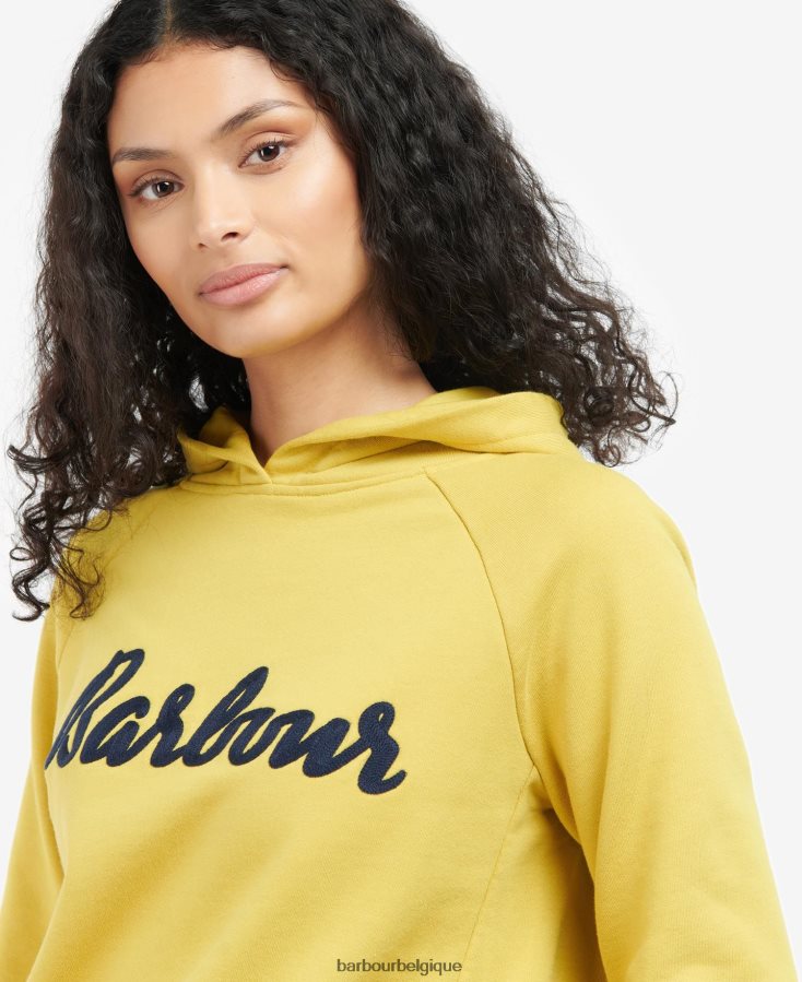 vêtements Barbour sweat à capuche otterburn rose d\'hiver femmes T2L6ZP2033