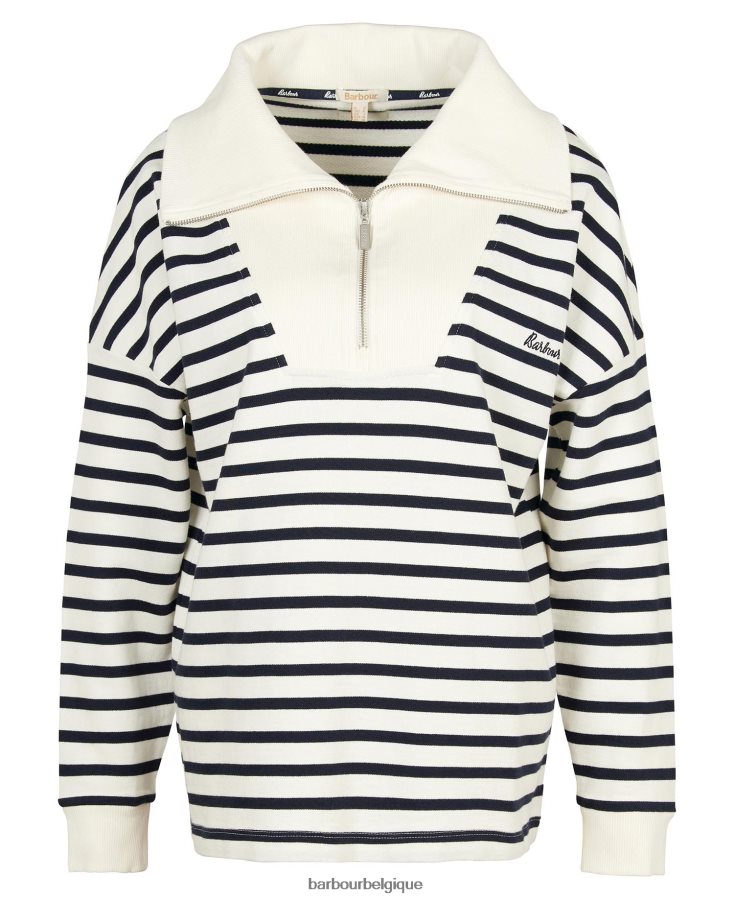 vêtements Barbour sweat kendra nuage/rayure marine femmes T2L6ZP1991