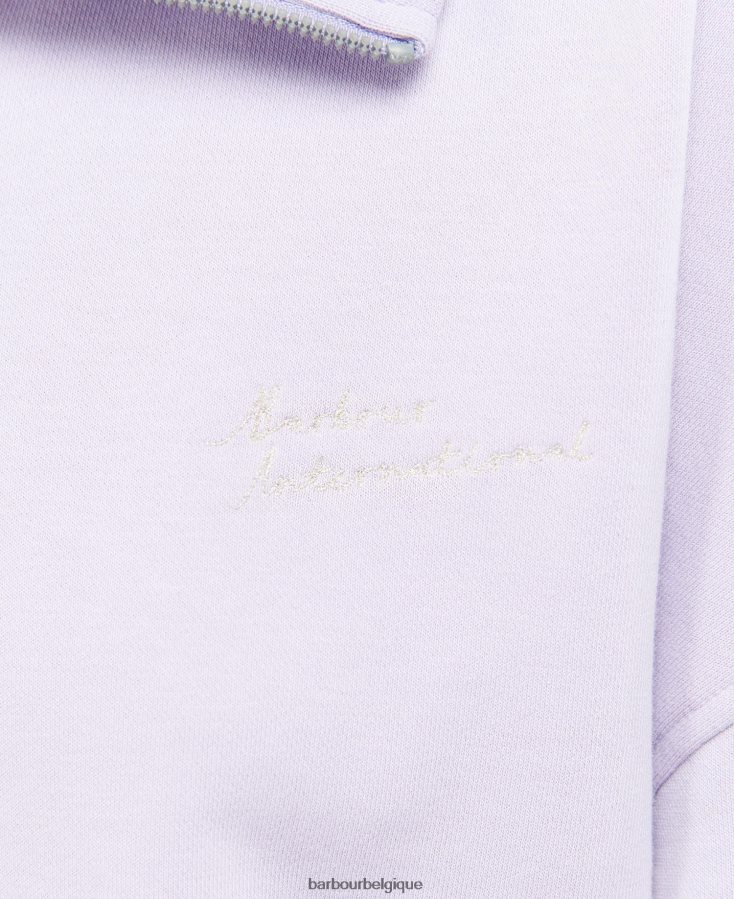vêtements Barbour sweat lando à demi-zip glycine femmes T2L6ZP2017