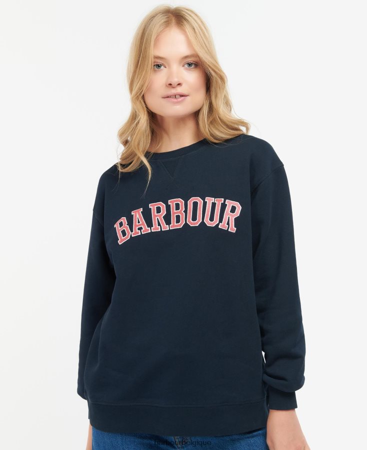 vêtements Barbour sweat northumberland marine classique femmes T2L6ZP1998
