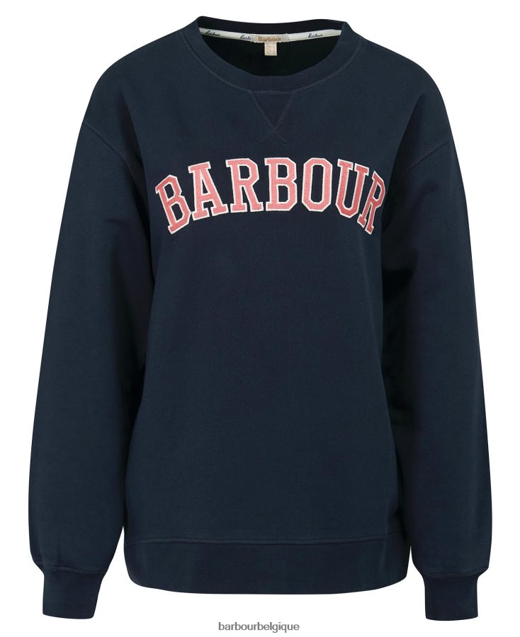 vêtements Barbour sweat northumberland marine classique femmes T2L6ZP1998
