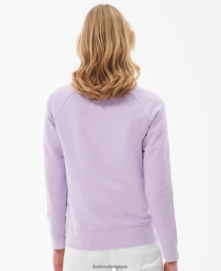 vêtements Barbour sweat otterburn lilas pâle femmes T2L6ZP2007