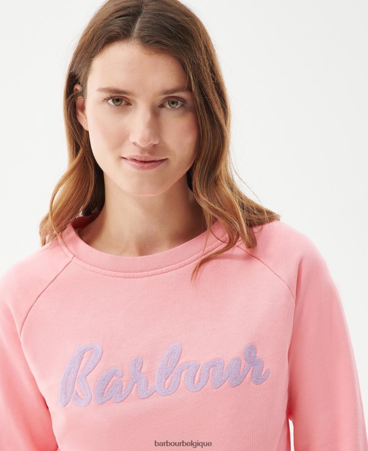 vêtements Barbour sweat otterburn lilas pâle femmes T2L6ZP2011