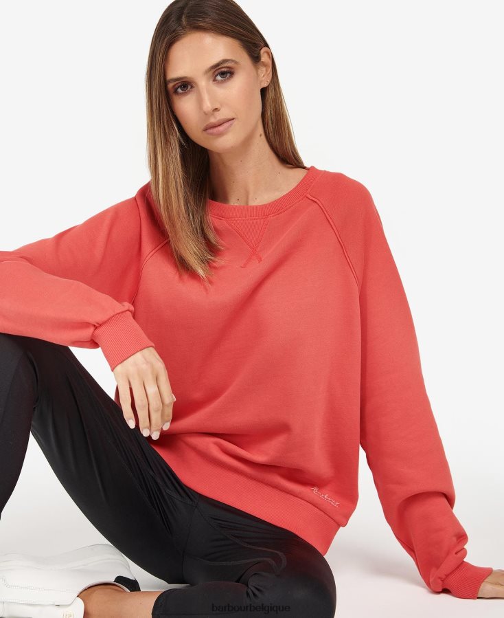 vêtements Barbour sweat-shirt Fenway en coton Cayenne femmes T2L6ZP2003