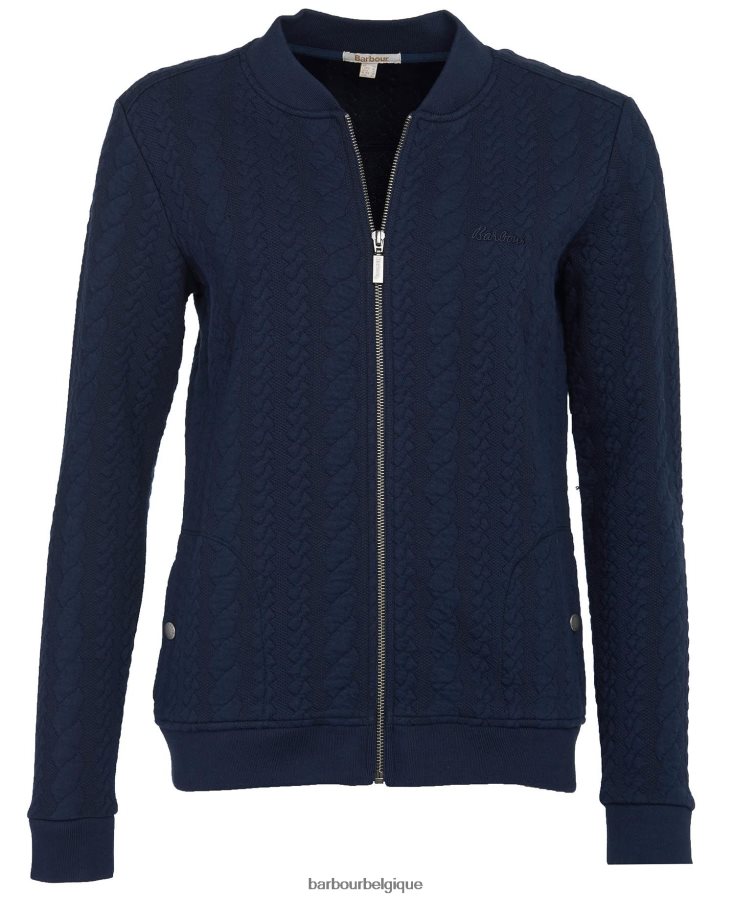 vêtements Barbour sweat zippé kelsey blanc cassé femmes T2L6ZP1986
