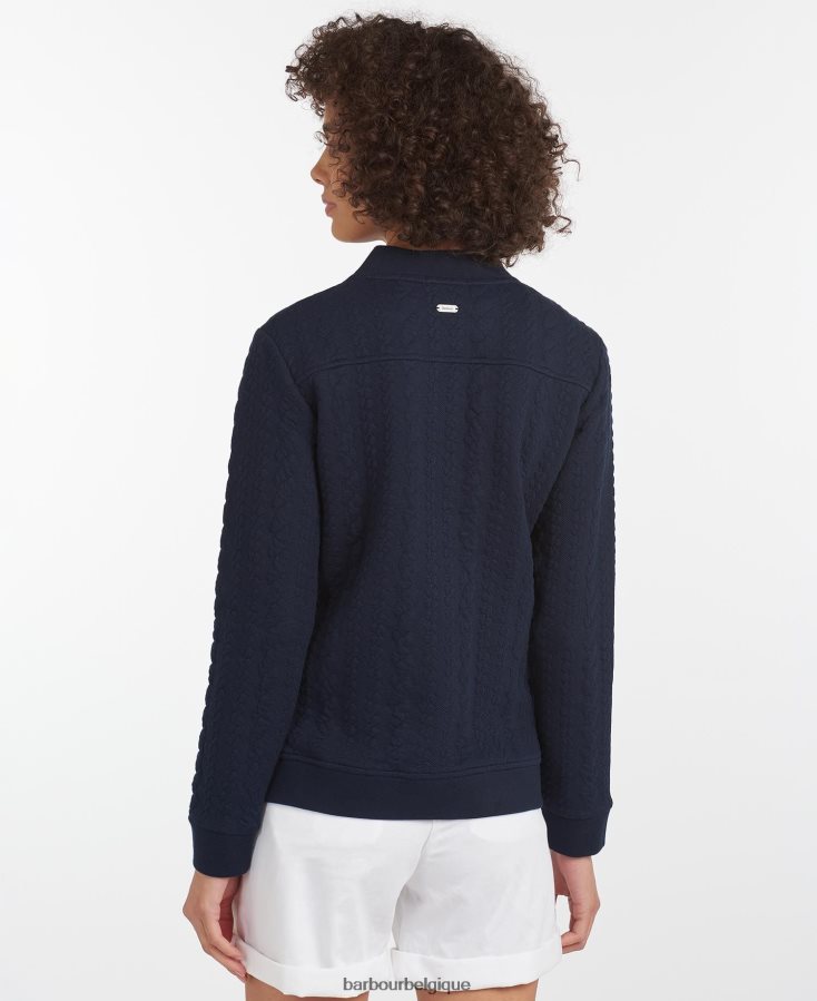 vêtements Barbour sweat zippé kelsey blanc cassé femmes T2L6ZP1986