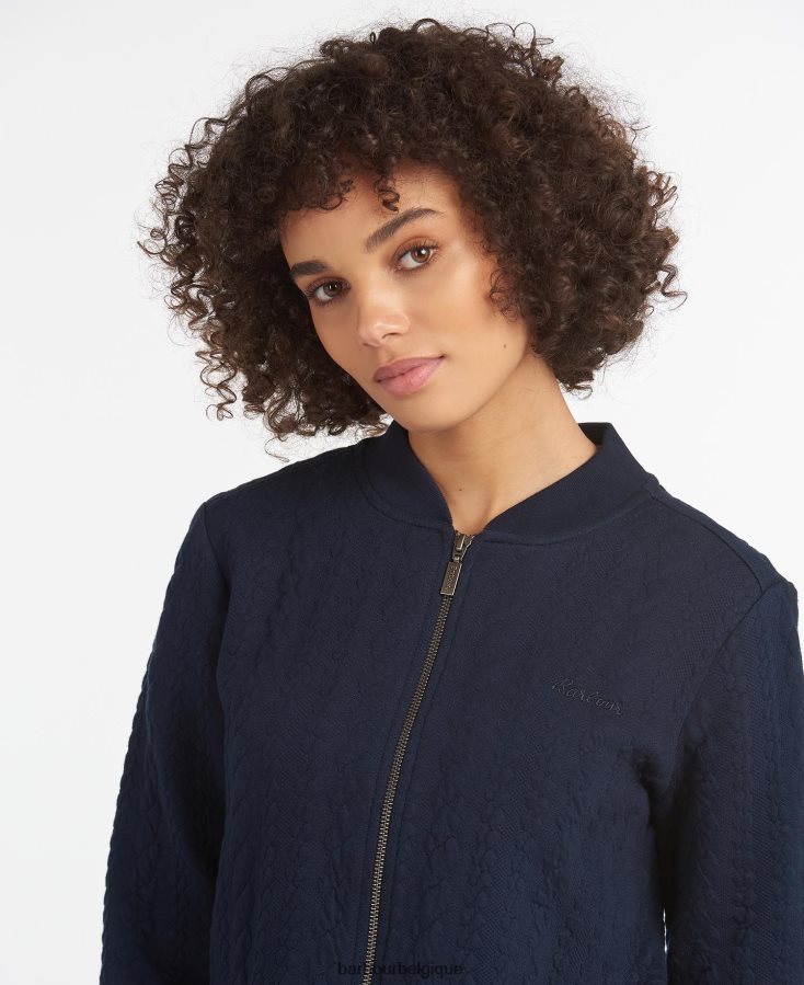 vêtements Barbour sweat zippé kelsey blanc cassé femmes T2L6ZP1986