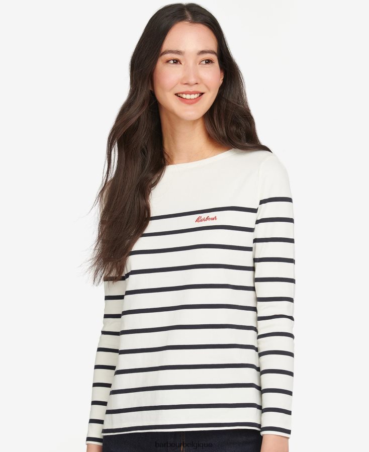 vêtements Barbour haut bradley nuage/marine femmes T2L6ZP1677