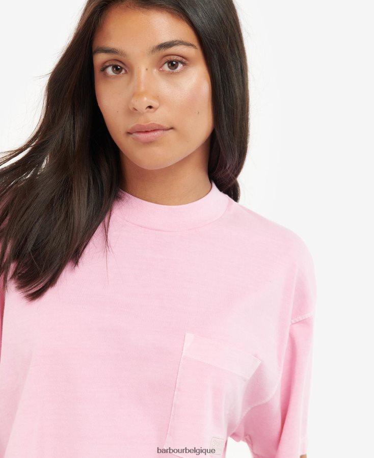 vêtements Barbour haut de galica béguin rose femmes T2L6ZP1730