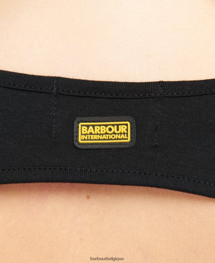 vêtements Barbour haut de l\'autodrome noir classique femmes T2L6ZP1731