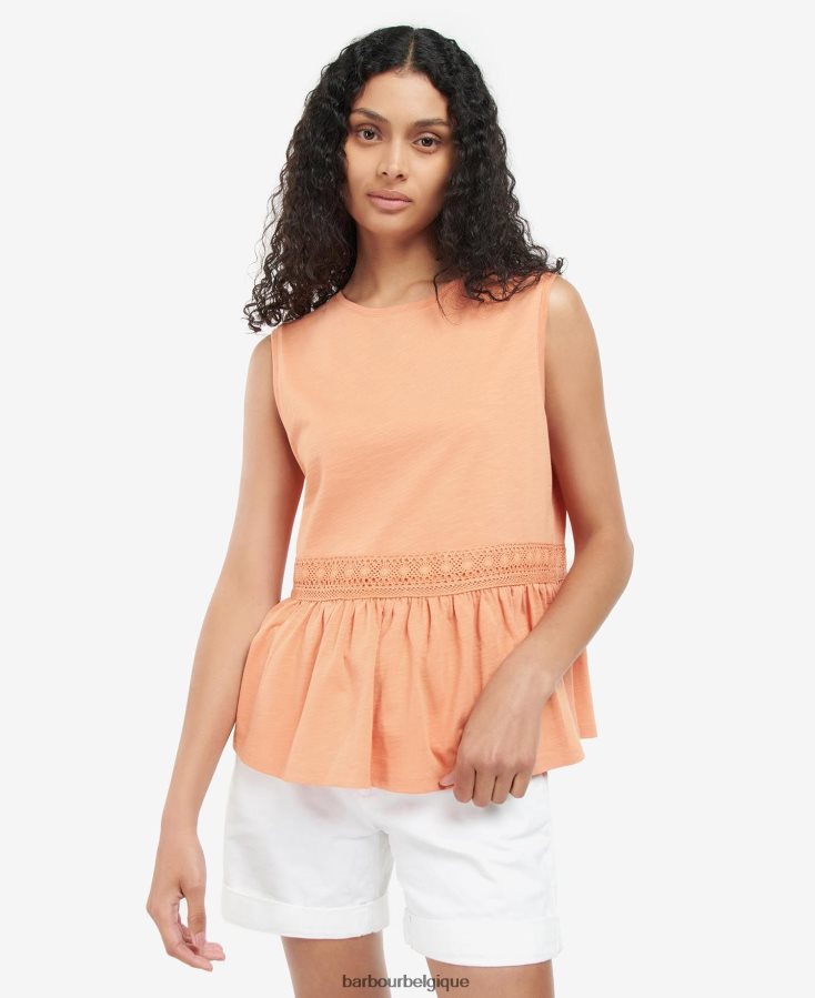 vêtements Barbour haut de saule blanc femmes T2L6ZP1728