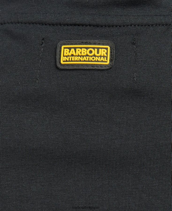 vêtements Barbour haut à demi-zip kasuki noir classique femmes T2L6ZP1672