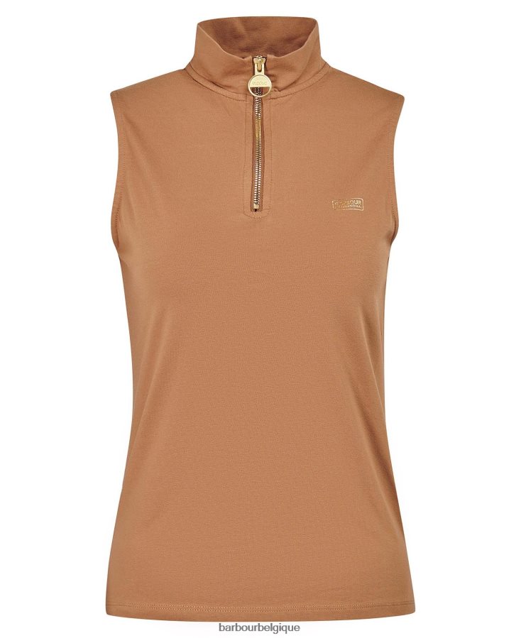 vêtements Barbour haut à demi-zip kasuki noir classique femmes T2L6ZP1702