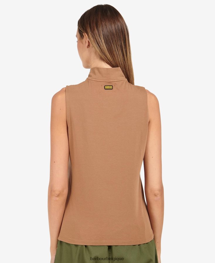 vêtements Barbour haut à demi-zip kasuki noir classique femmes T2L6ZP1702