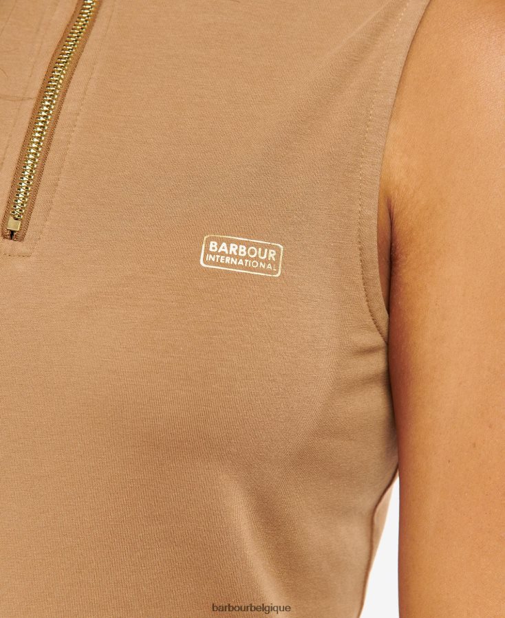 vêtements Barbour haut à demi-zip kasuki noir classique femmes T2L6ZP1702