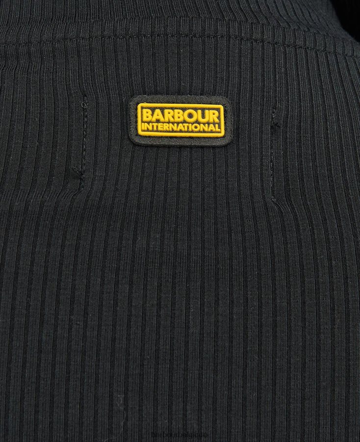 vêtements Barbour haut en vétel noir classique femmes T2L6ZP1708