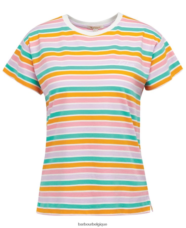 vêtements Barbour haut à feuilles persistantes rayure cascade femmes T2L6ZP1675