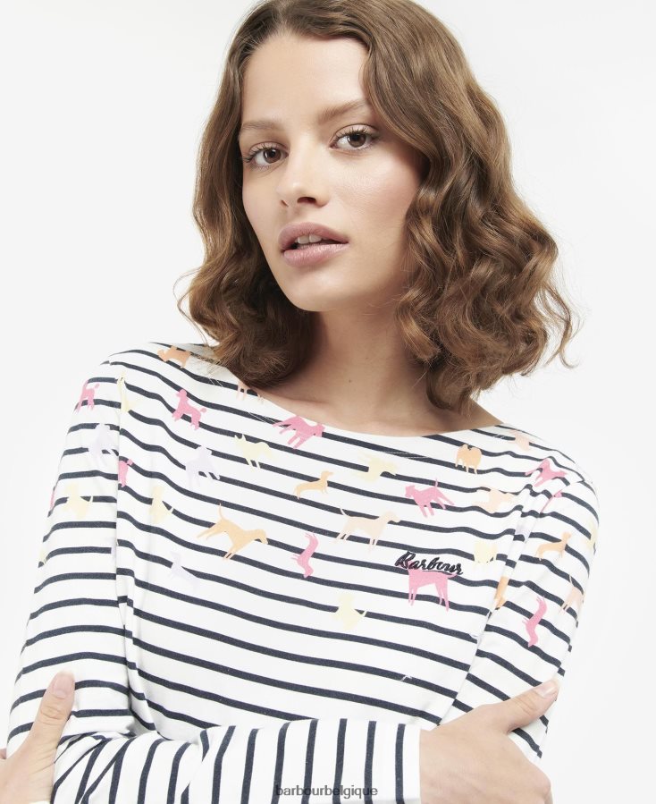 vêtements Barbour haut imprimé bradley nuage d\'impression femmes T2L6ZP1738