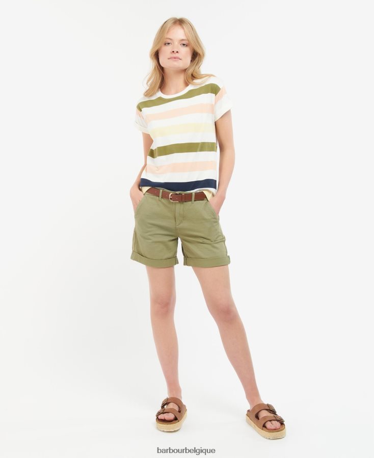 vêtements Barbour haut lyndale babeurre multi lumière femmes T2L6ZP1678