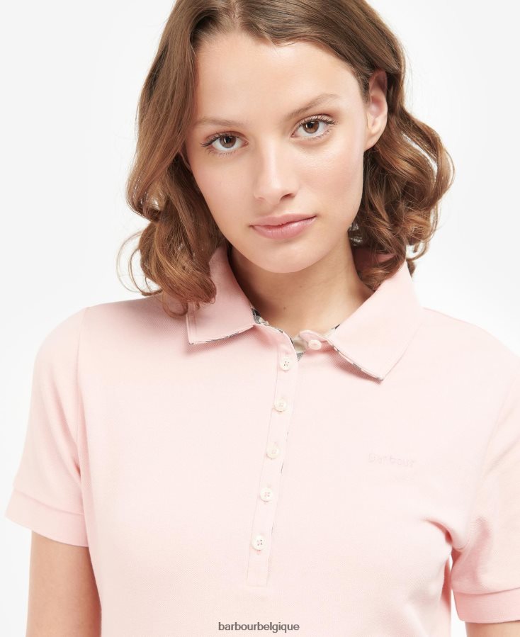 vêtements Barbour haut portsdown tartan rose/indigo femmes T2L6ZP1746