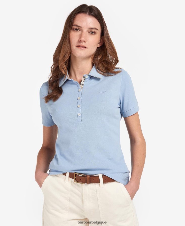 vêtements Barbour haut portsdown tartan rose/indigo femmes T2L6ZP1758