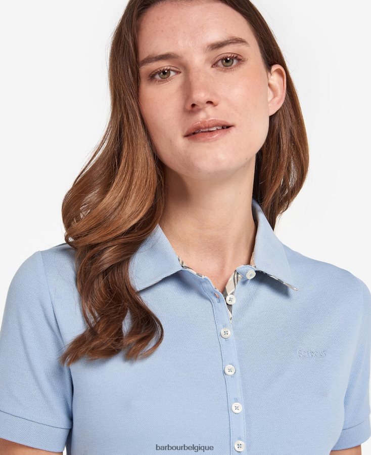 vêtements Barbour haut portsdown tartan rose/indigo femmes T2L6ZP1758