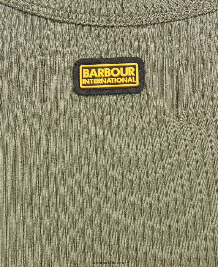 vêtements Barbour haut stretton sorbet citron vert femmes T2L6ZP1742
