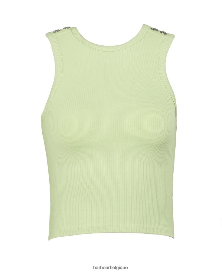 vêtements Barbour haut stretton sorbet citron vert femmes T2L6ZP1743