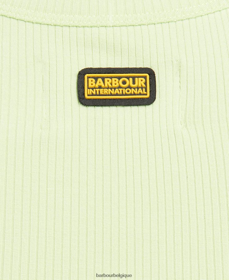 vêtements Barbour haut stretton sorbet citron vert femmes T2L6ZP1743