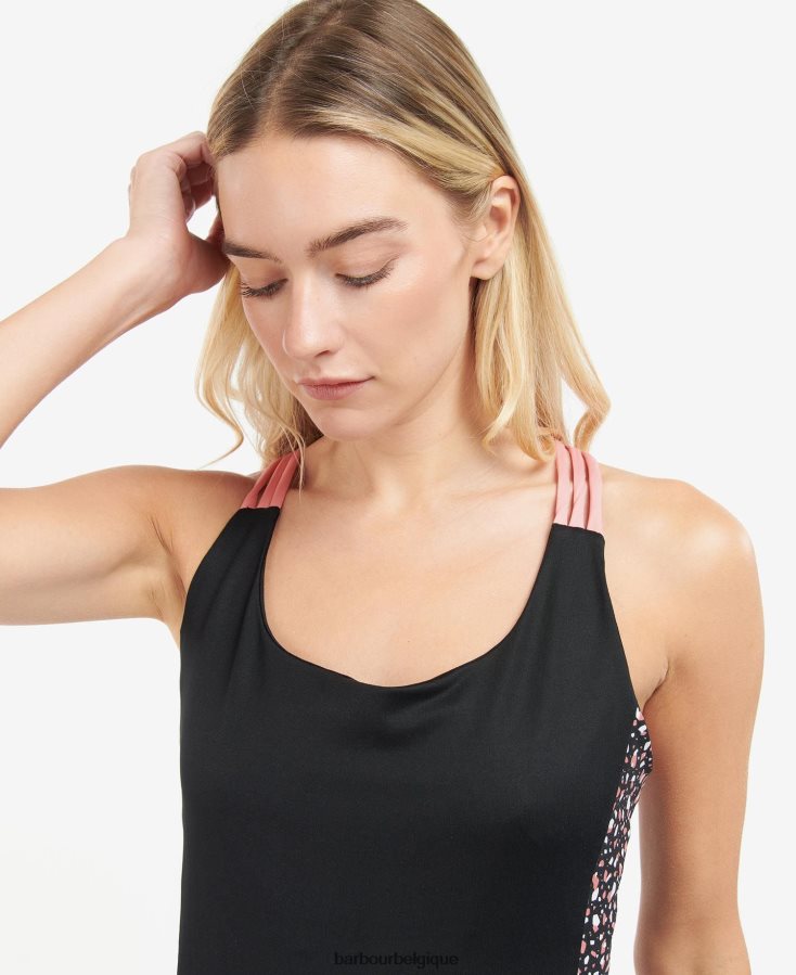 vêtements Barbour sommet de l\'autoroute noir classique femmes T2L6ZP1725