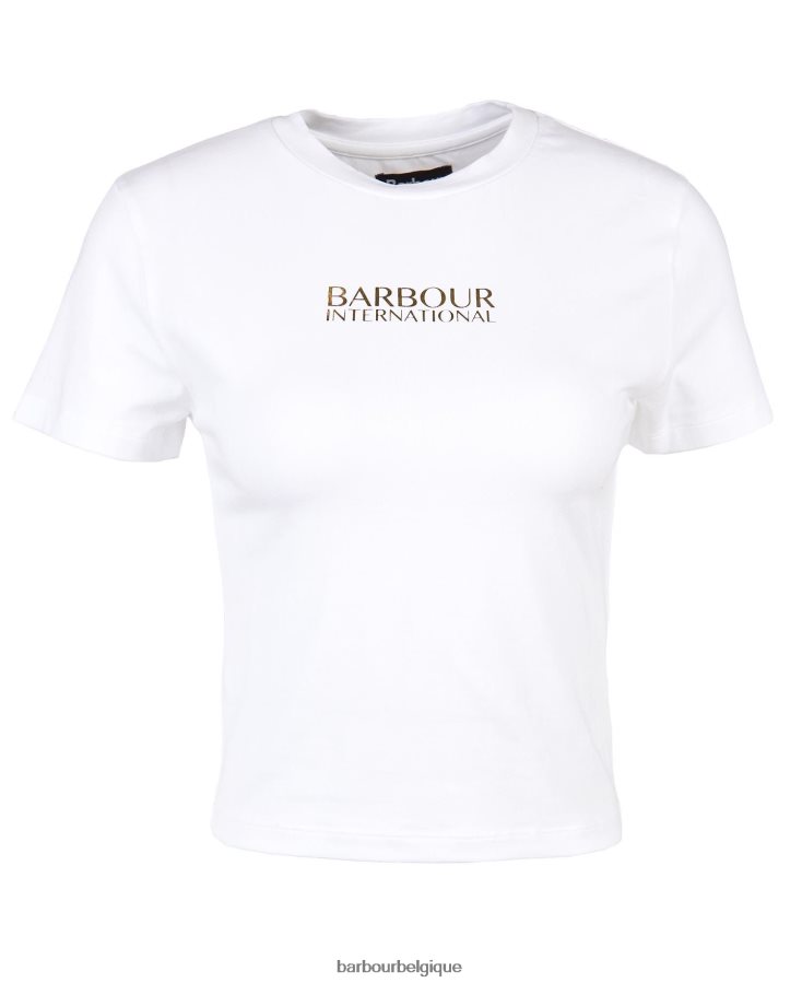 vêtements Barbour t-shirt Claremont noir classique femmes T2L6ZP1732