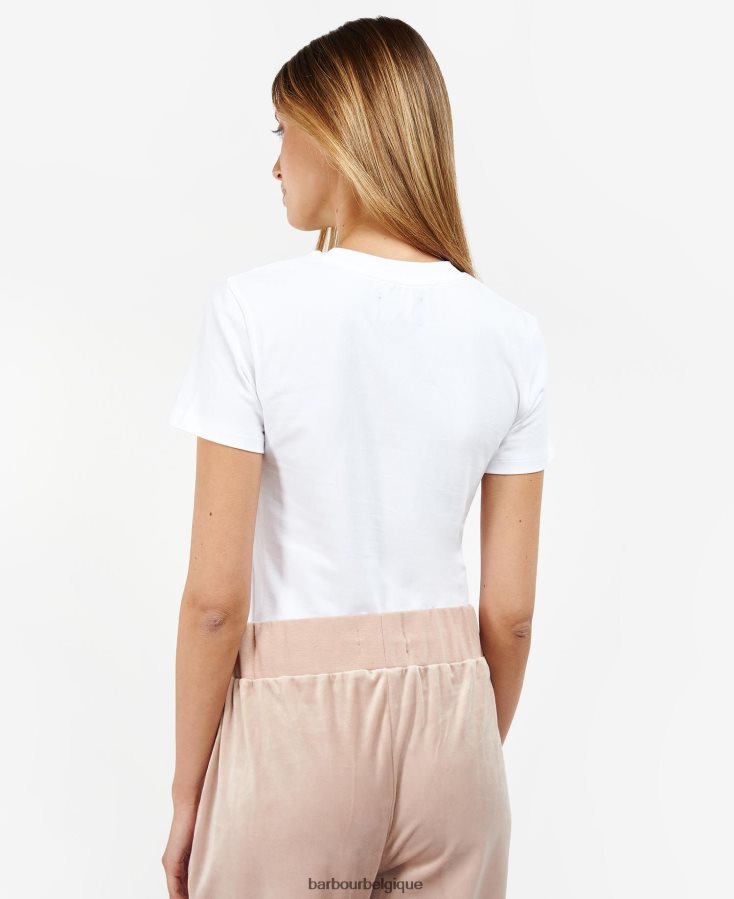 vêtements Barbour t-shirt Claremont noir classique femmes T2L6ZP1732