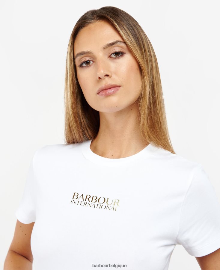 vêtements Barbour t-shirt Claremont noir classique femmes T2L6ZP1732