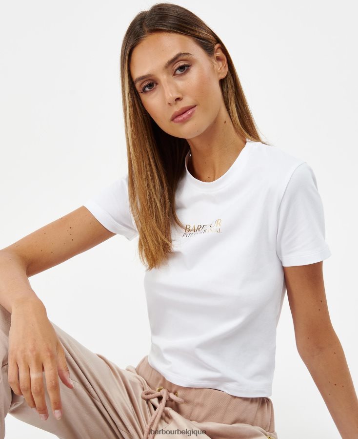 vêtements Barbour t-shirt Claremont noir classique femmes T2L6ZP1732