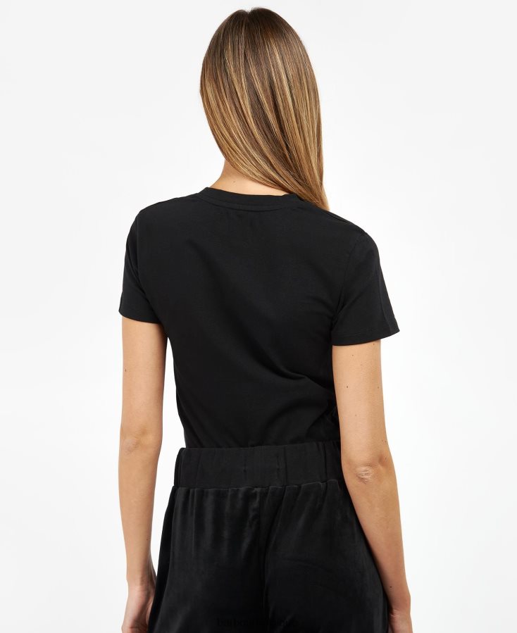 vêtements Barbour t-shirt Claremont noir classique femmes T2L6ZP1760