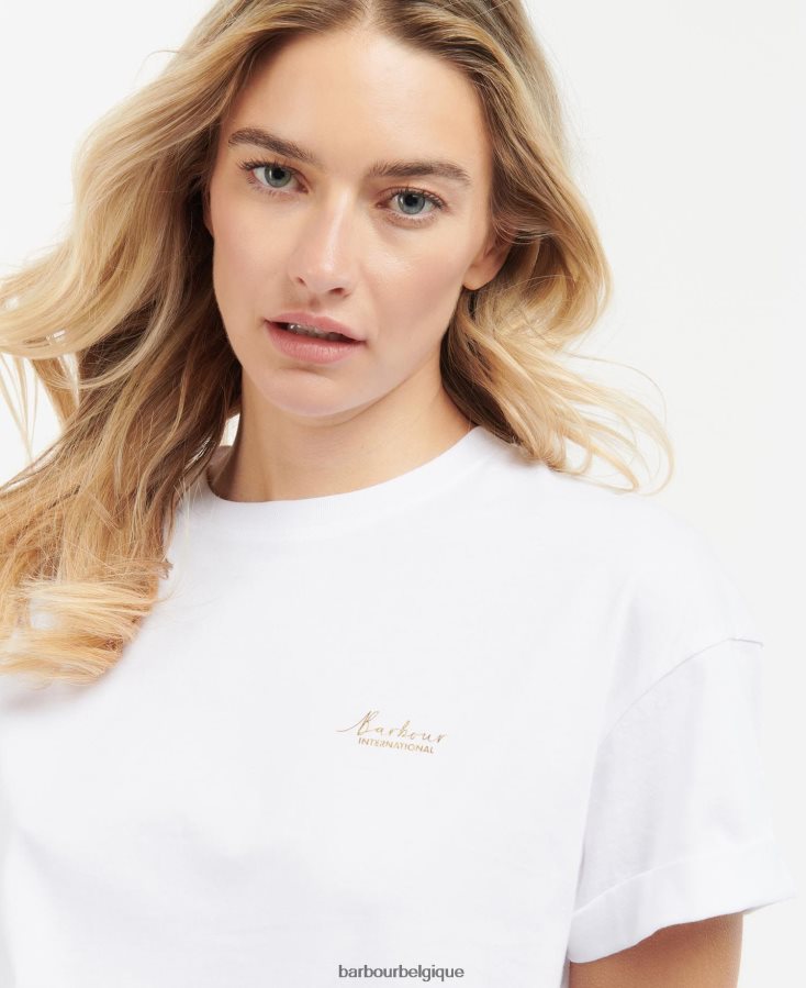 vêtements Barbour t-shirt alonso noir classique femmes T2L6ZP1694