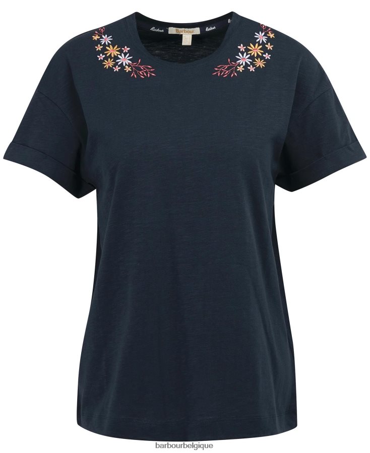 vêtements Barbour t-shirt apia blanc classique femmes T2L6ZP1750