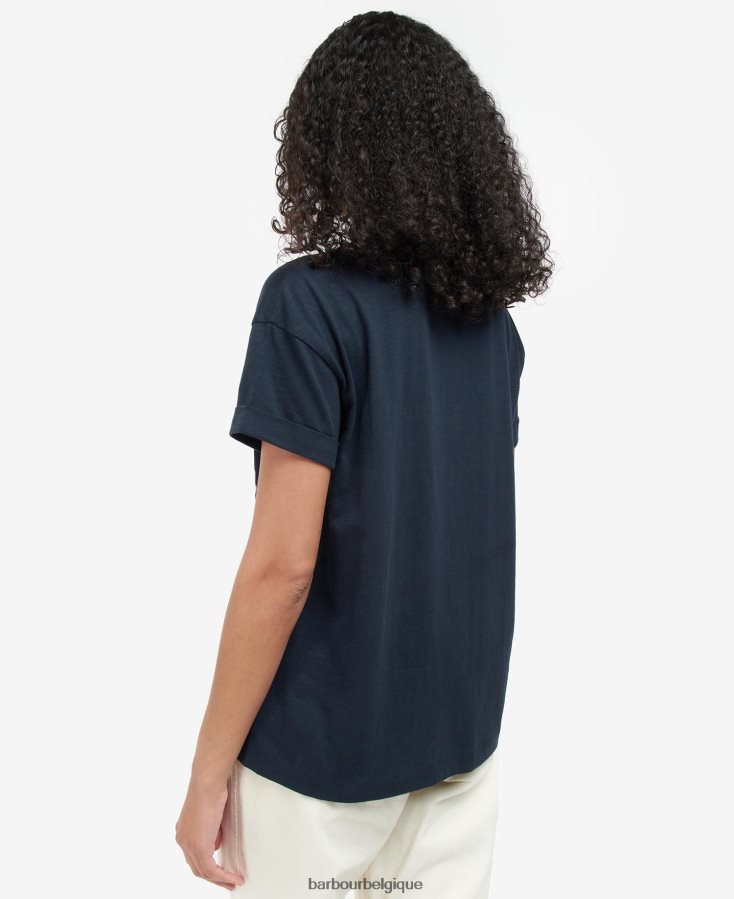 vêtements Barbour t-shirt apia blanc classique femmes T2L6ZP1750