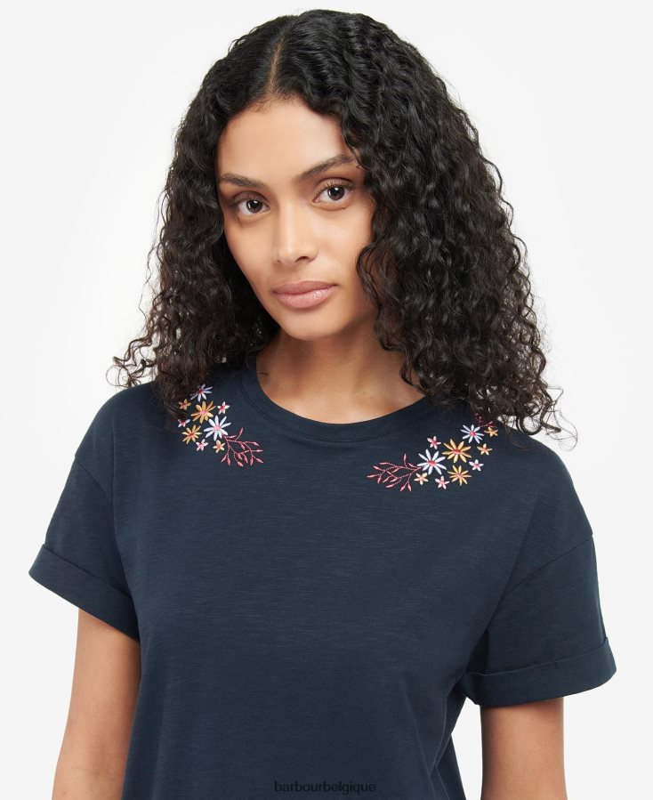 vêtements Barbour t-shirt apia blanc classique femmes T2L6ZP1750