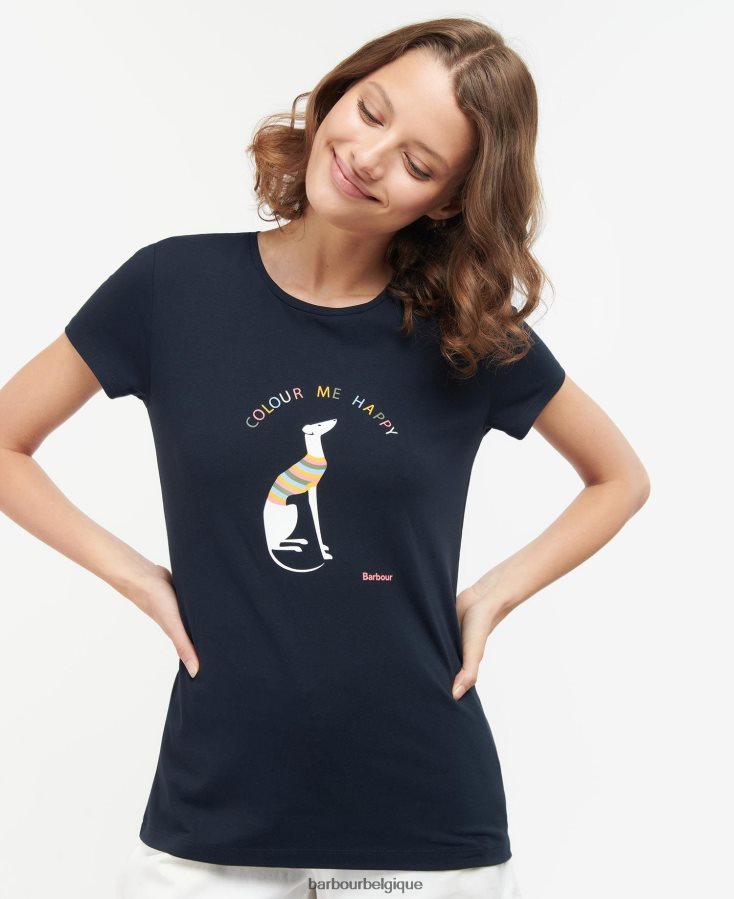 vêtements Barbour t-shirt bowland blanc classique femmes T2L6ZP1737