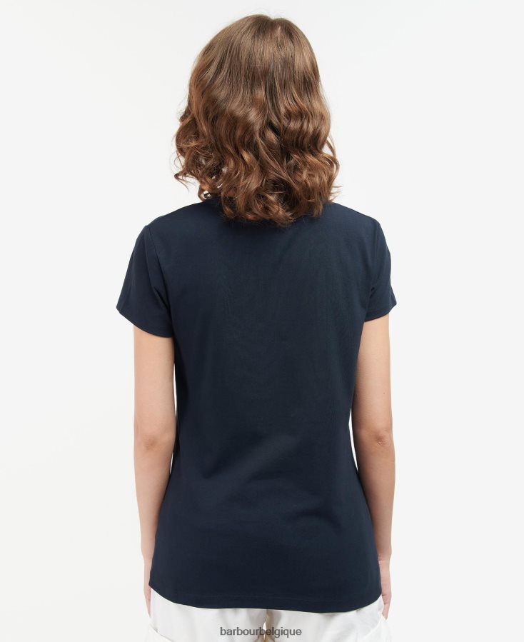 vêtements Barbour t-shirt bowland blanc classique femmes T2L6ZP1737