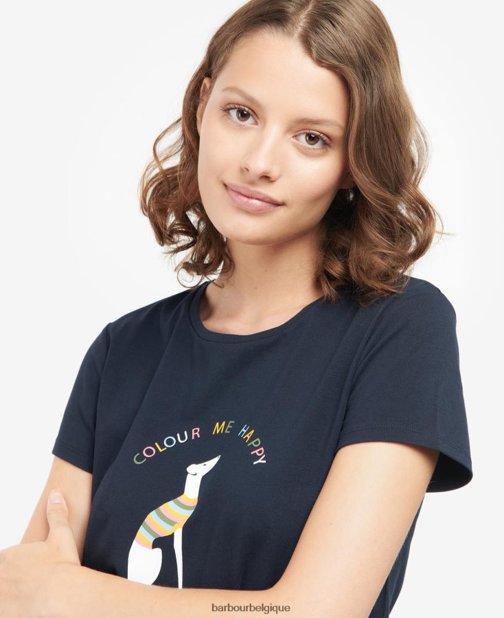 vêtements Barbour t-shirt bowland blanc classique femmes T2L6ZP1737